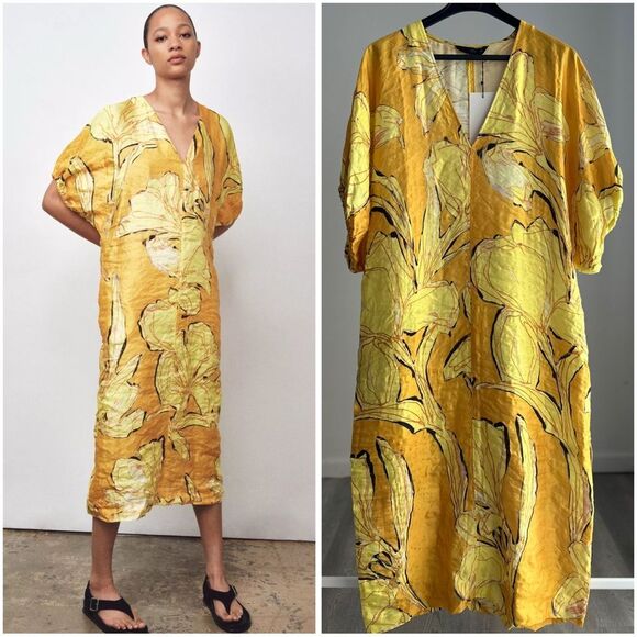 ZARA ZW COLLECTION PRINTED DRESS - Picture 1 of 13